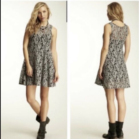 Free People fit and flare miles of lace floral dress - Picture 2 of 11